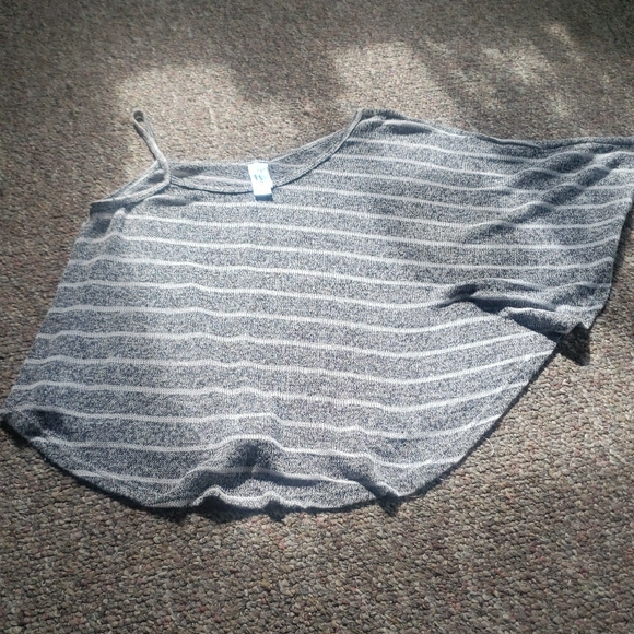 Gray Striped Women's Top - Picture 1 of 5
